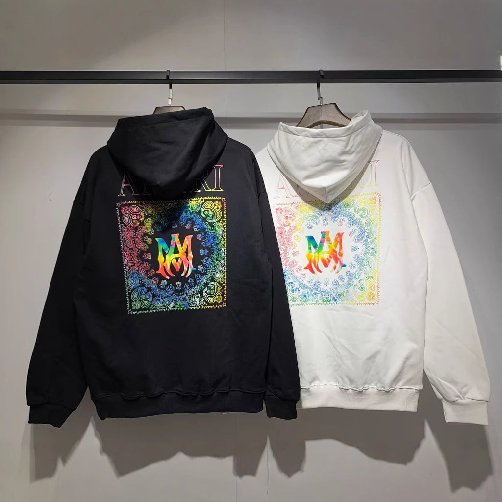 AMIRI Graphic Print Hoodie Streetwear Cotton Pullover Sweatshirt