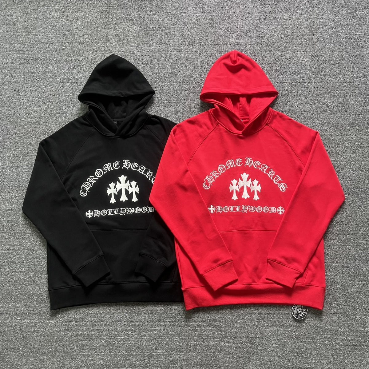 Chrome Hearts Multi‑Cross Graphic Oversized Hoodie Streetwear Unisex