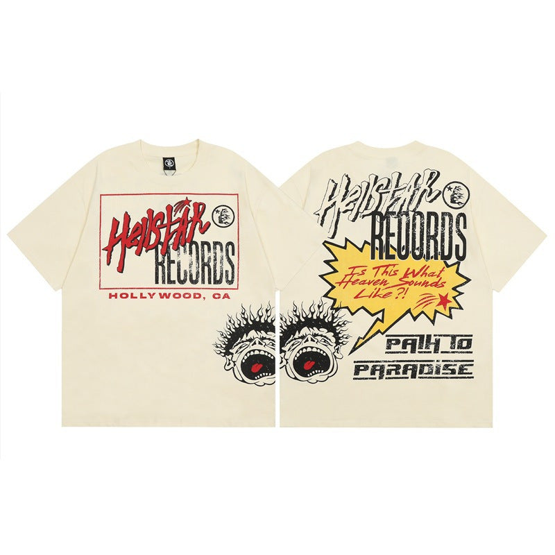 Y2K Hellstar Style Grafik Unisex Oversized Streetwear Baumwoll-T-Shirt