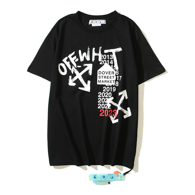 Off-White Arrow Graphic Print Short Sleeve Tee Streetwear Unisex