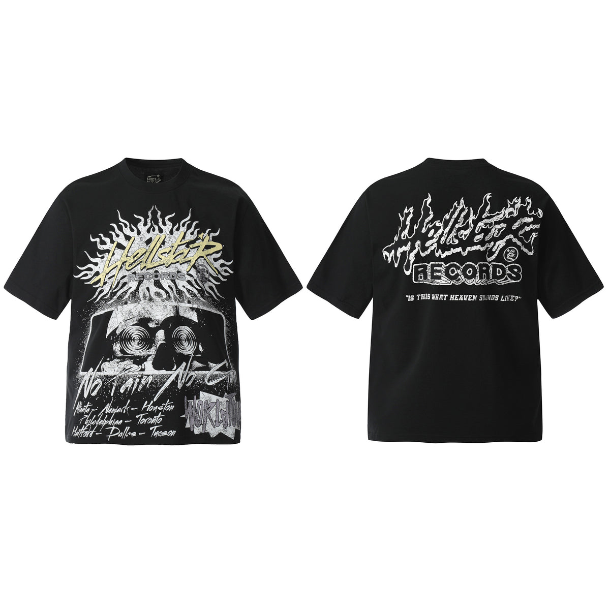 Hellstar Multi‑Graphic Vintage Washed Oversized Tee Streetwear