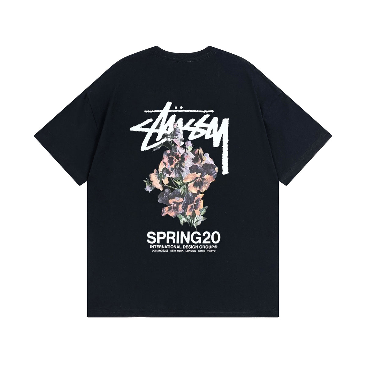 Stussy Dice 8 Ball Logo Print Oversized Tee Multi‑Style