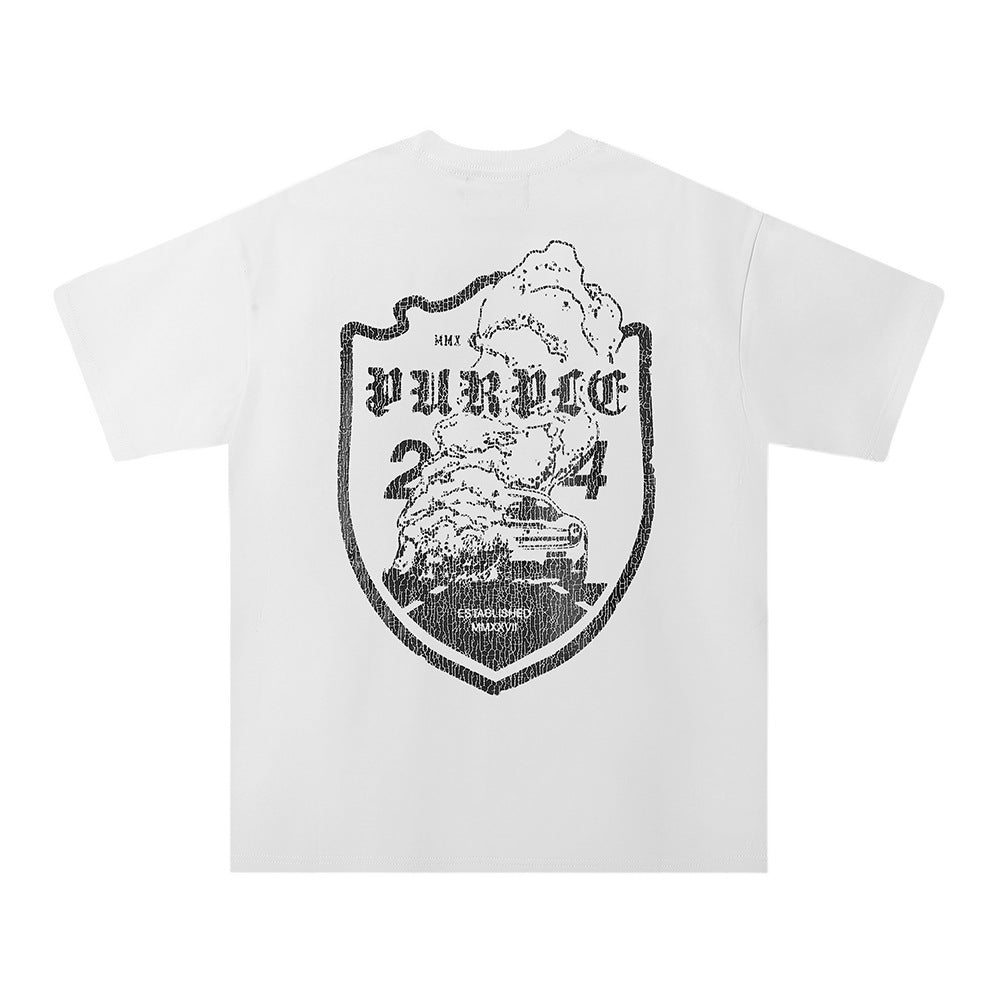 Purple Brand Multi‑Graphic Ink Wash Print Oversized Tee Multi‑Style