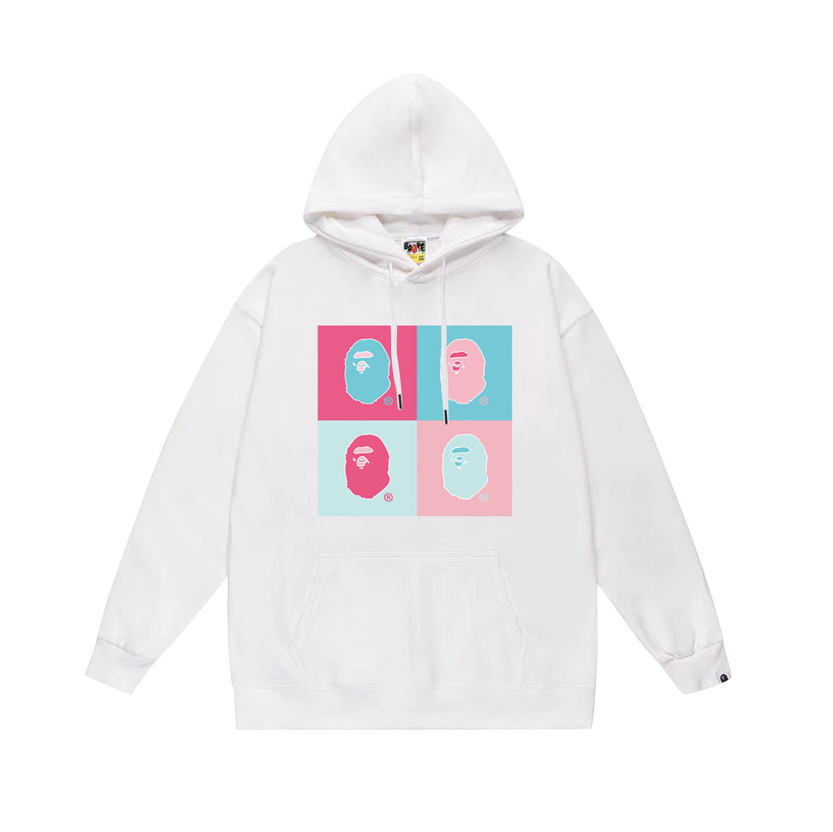 BAPE Hoodie Multi Camo Ape Head Print Street Fleece Pullover