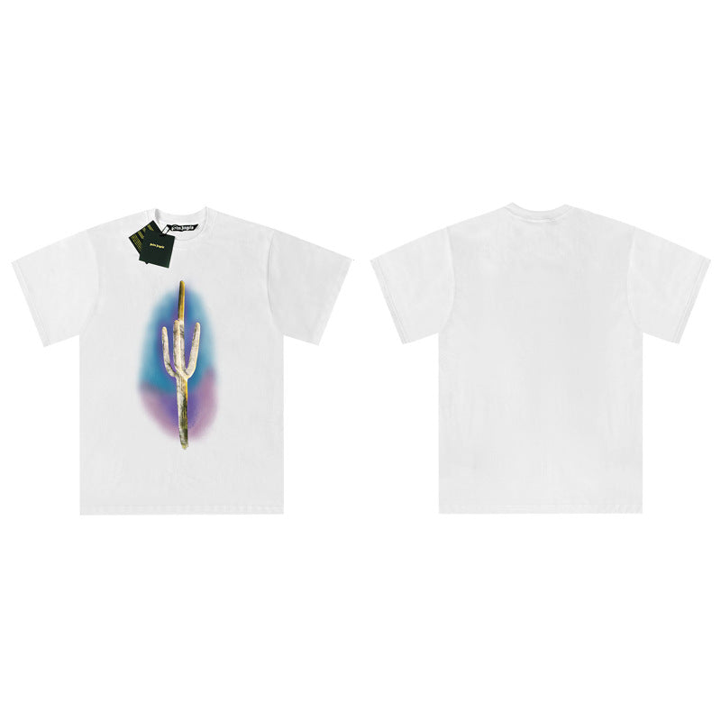 Palm Angels Graphic Print Tee Loose Crew Neck Streetwear T-Shirt