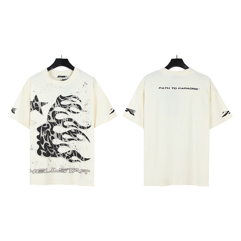 Hellstar Multi‑Graphic Print Crew Neck Short Sleeve Tee Unisex