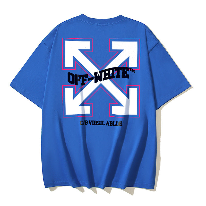 Off‑White Multi‑Sketch Arrow Graphic Oversized Tee Streetwear Unisex