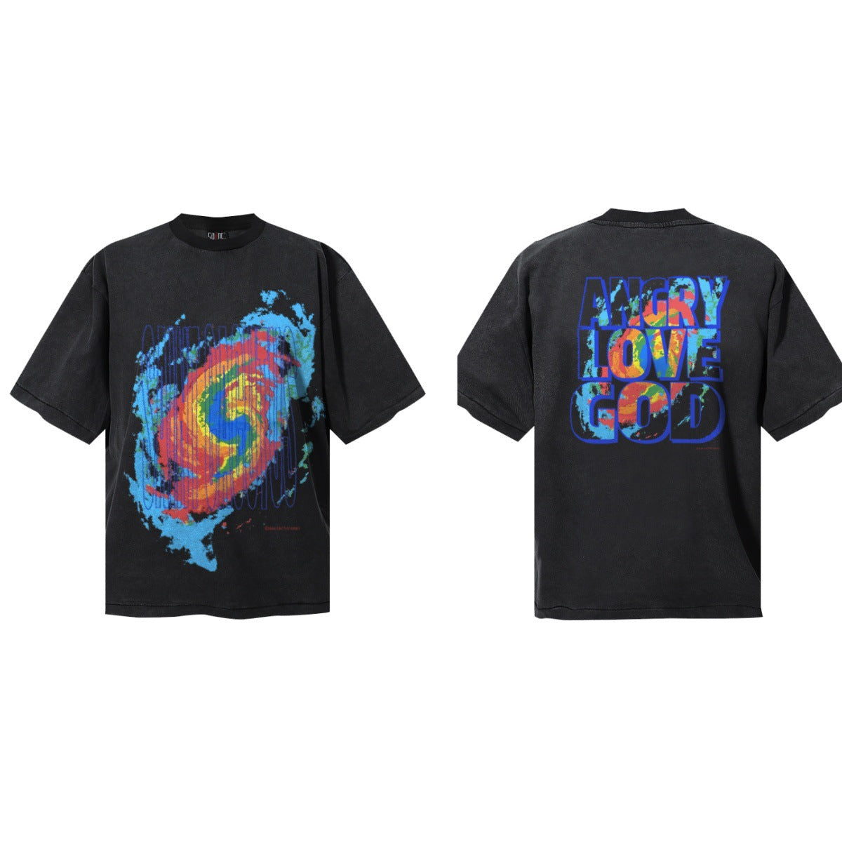 Saint Michael Vintage Washed Graphic Print Loose Streetwear T-Shirt