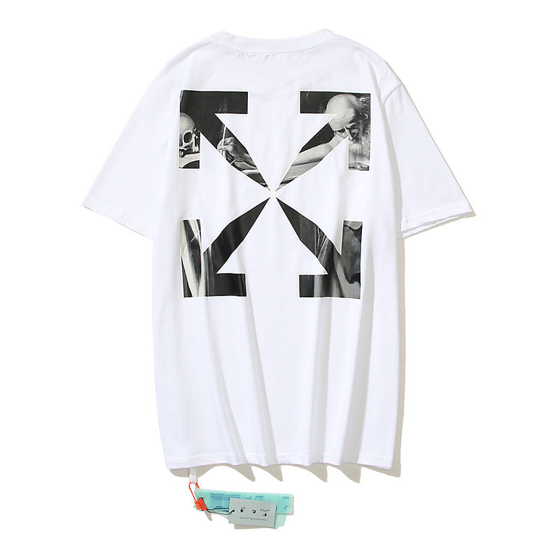 Off-White Arrow Graphic Print Short Sleeve Tee Streetwear Unisex