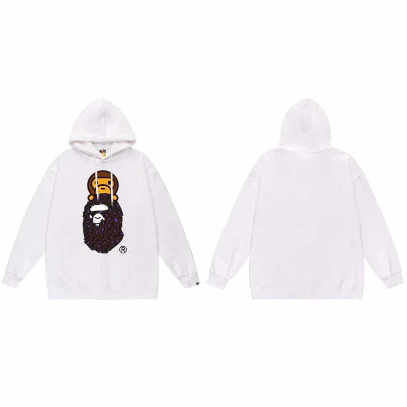 BAPE Hoodie Baby Milo Ape Head Multi Graphic Street Fleece Pullover
