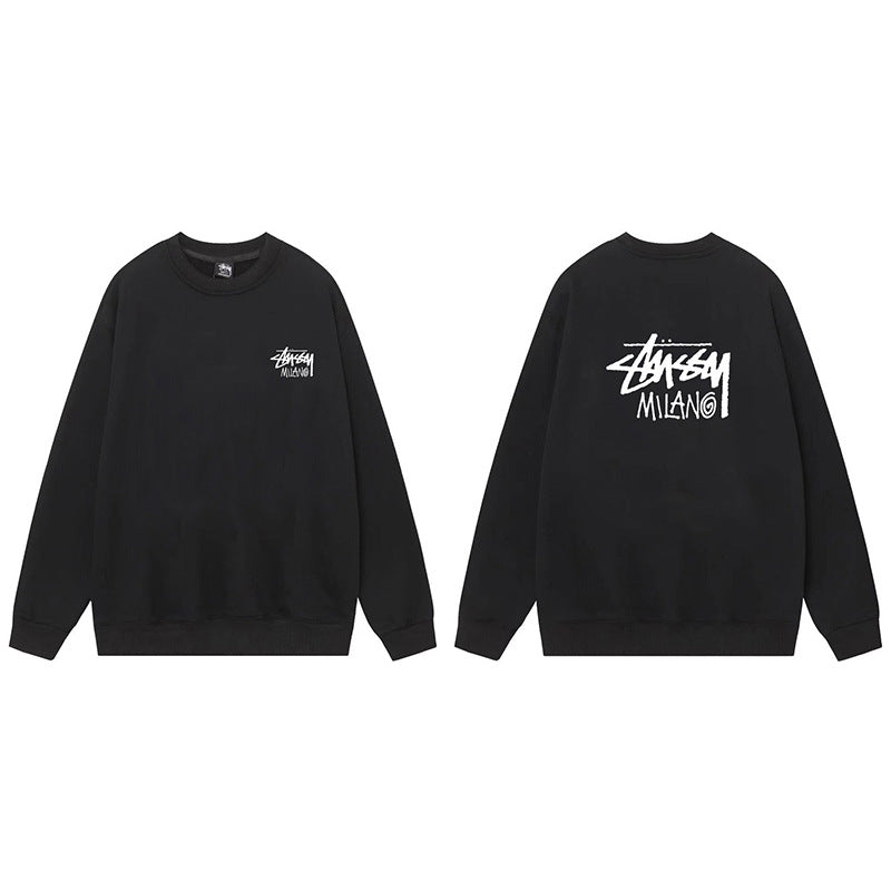 Stussy Graphic Crewneck Sweatshirt 8 Ball Dice Street Casual Pullover