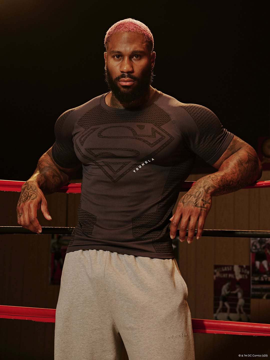 YOUNGLA 4117 Superman Compression Tees