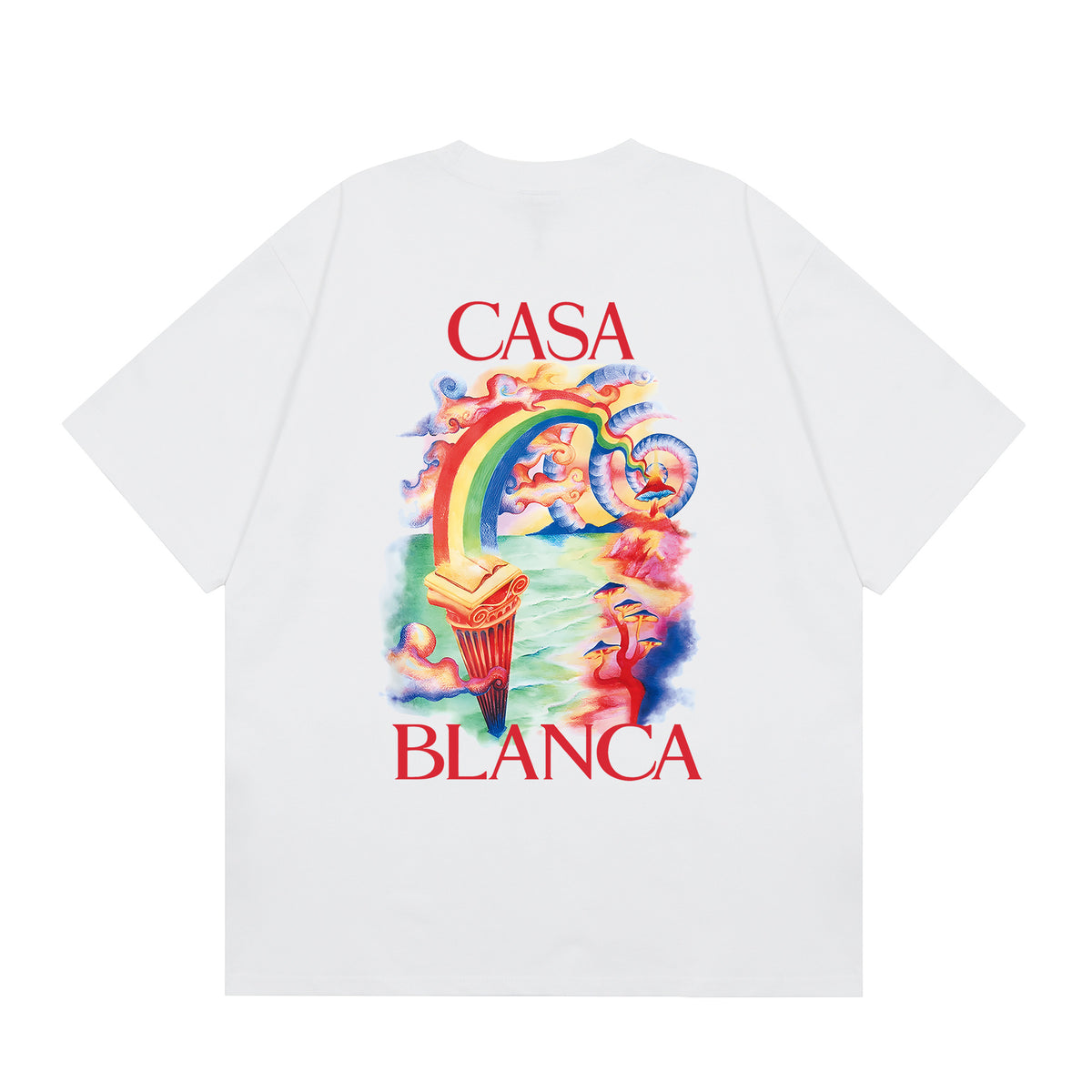 Casablanca Multi‑Artwork Vintage Graphic Oversized Tee Streetwear