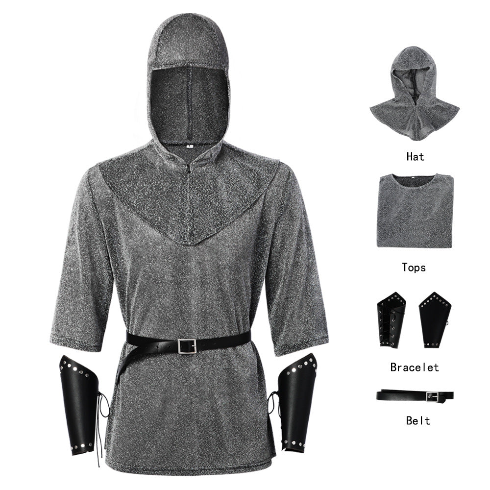 Halloween Templar Knight Chainmail Look Outfit Cosplay Costume