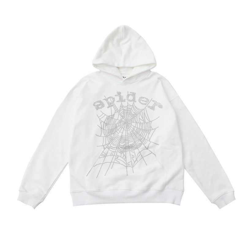 Sp5der Foam Print Spider Web Hoodie Sweatshirt Jogger Pants Set