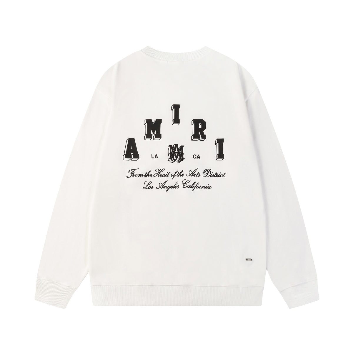 Amiri Logo Letter Dragon Angel Eagle Crewneck Sweatshirt Streetwear