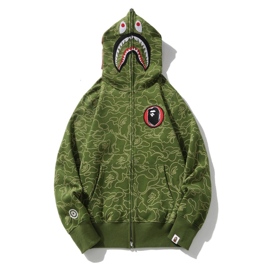 BAPE 30th Anniv Line Camo Shark Full Zip Hoodie
