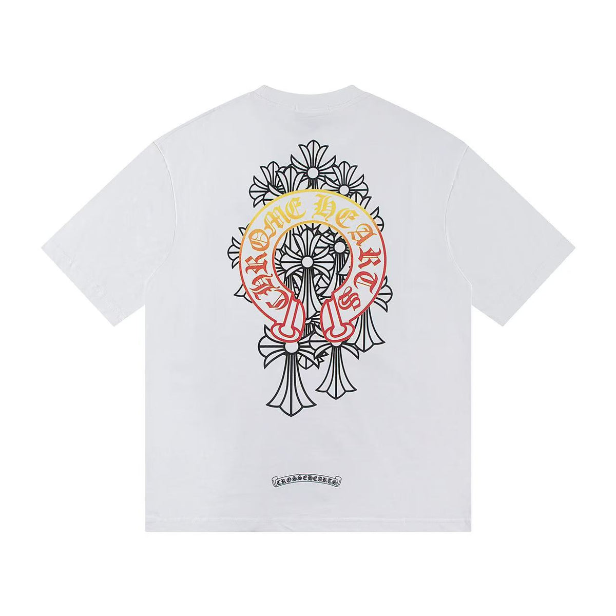 Chrome Hearts Horseshoe Cross Print Short Sleeve Tee Unisex
