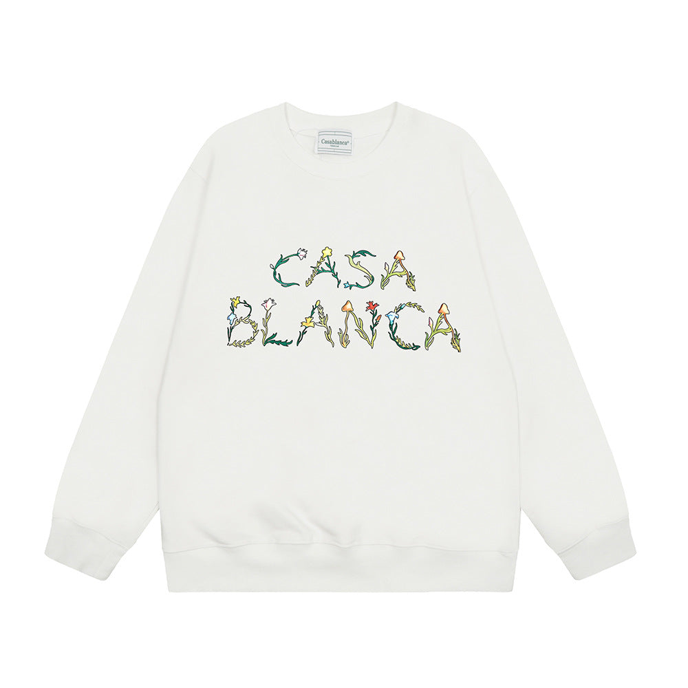 Casablanca Graphic Print Crew Neck French Terry Sweatshirt Unisex