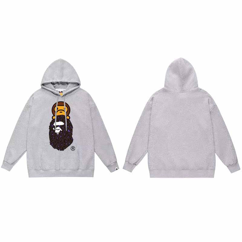BAPE Hoodie Baby Milo Ape Head Multi Graphic Street Fleece Pullover