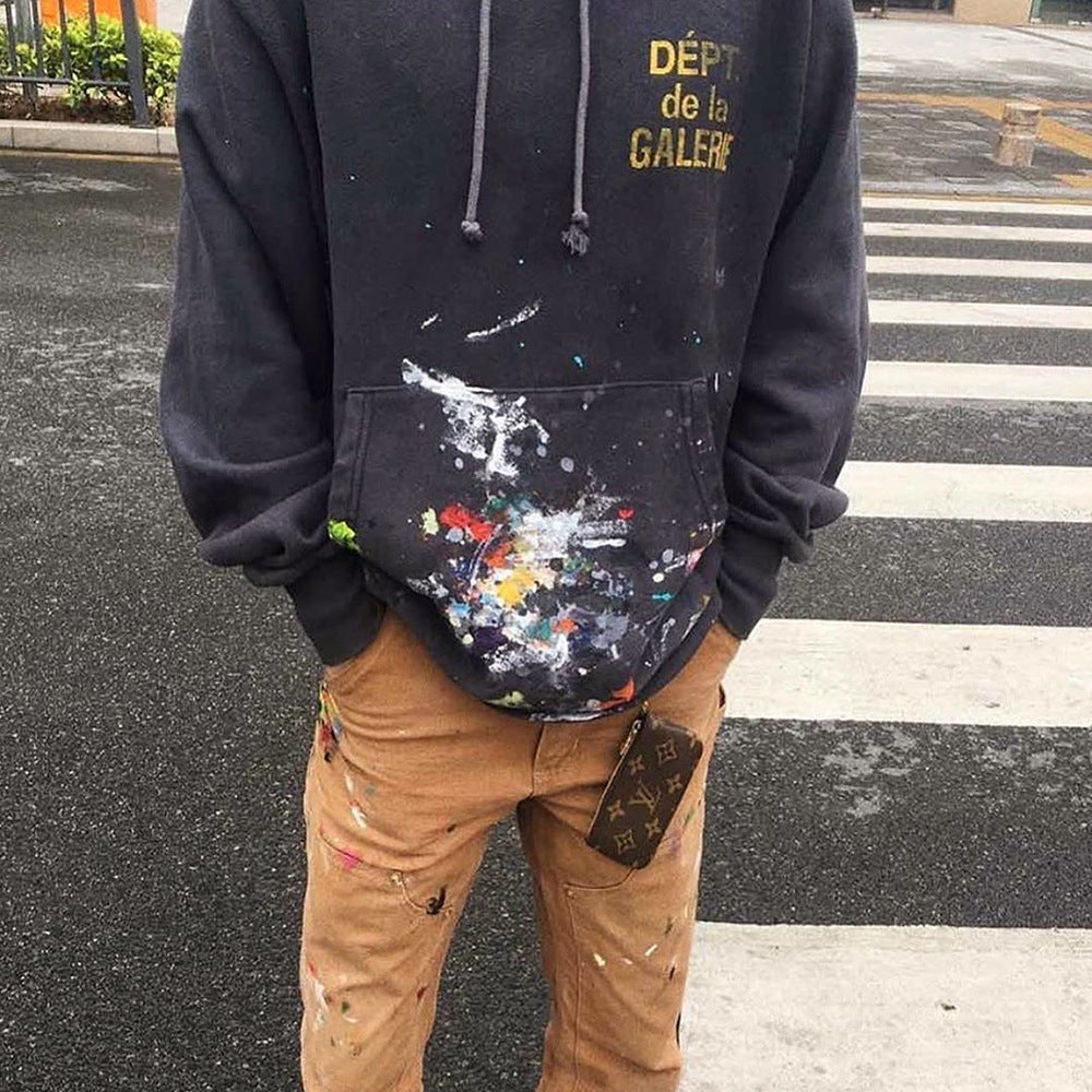Gallery Dept Hollywood Letter Graphic Print Hoodie Streetwear Unisex