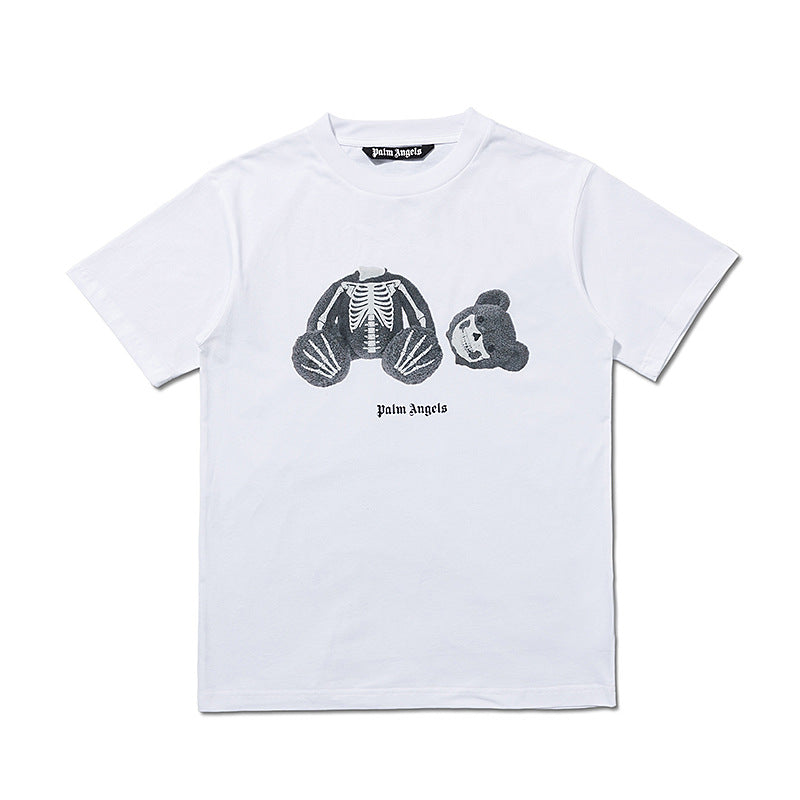 Palm Angels Teddy Bear Graphic Tee Loose Unisex Streetwear T-Shirt