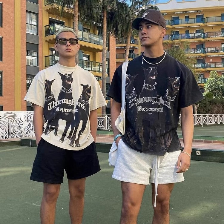 Represent Shark Washed Graphic Oversized Tee Streetwear Unisex