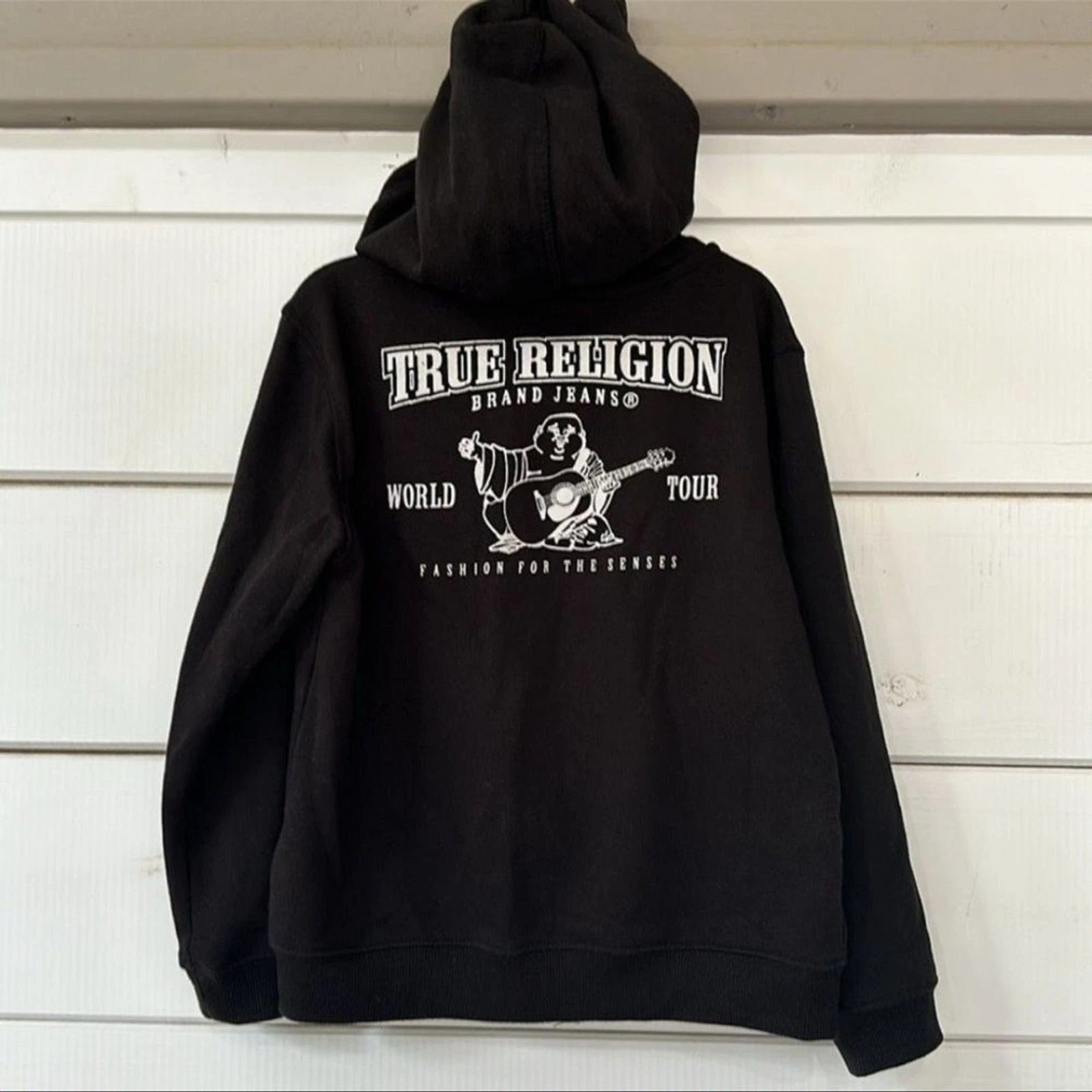 Y2K Vintage Stitch Zip Up Hoodie Horseshoe Embroidery