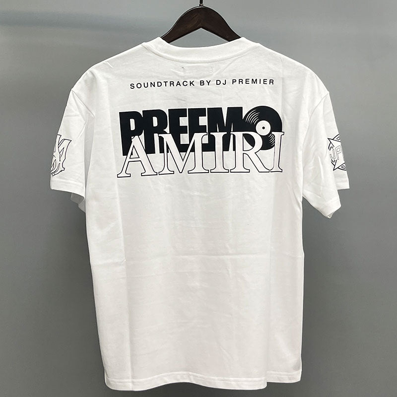 Amiri Multi‑Style Letter Logo Graphic Oversized Tee Streetwear Unisex