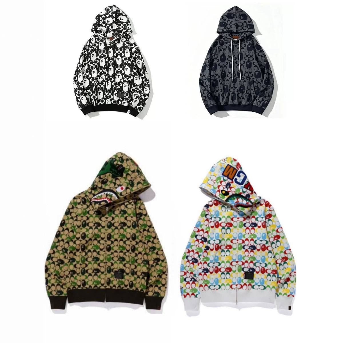 BAPE × COACH Shark Full Zip Hoodie