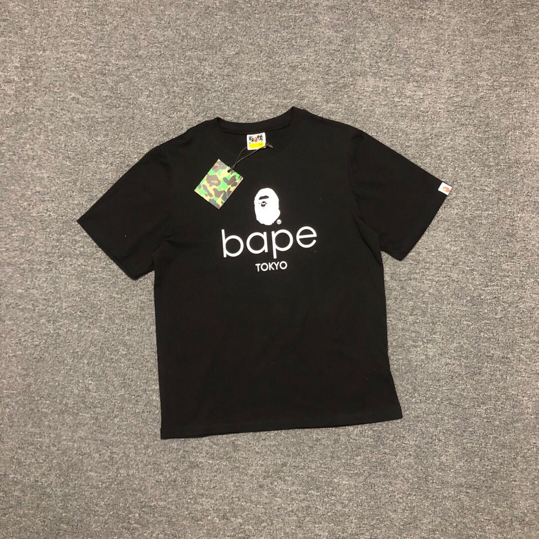 BAPE Classic Camo Ape Head Letter Print Loose Unisex Casual T-Shirt
