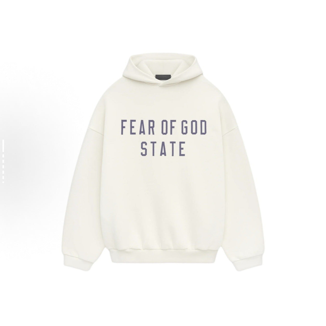 Fleece Lined Arch Letter Streetwear Print Pullover Hoodie