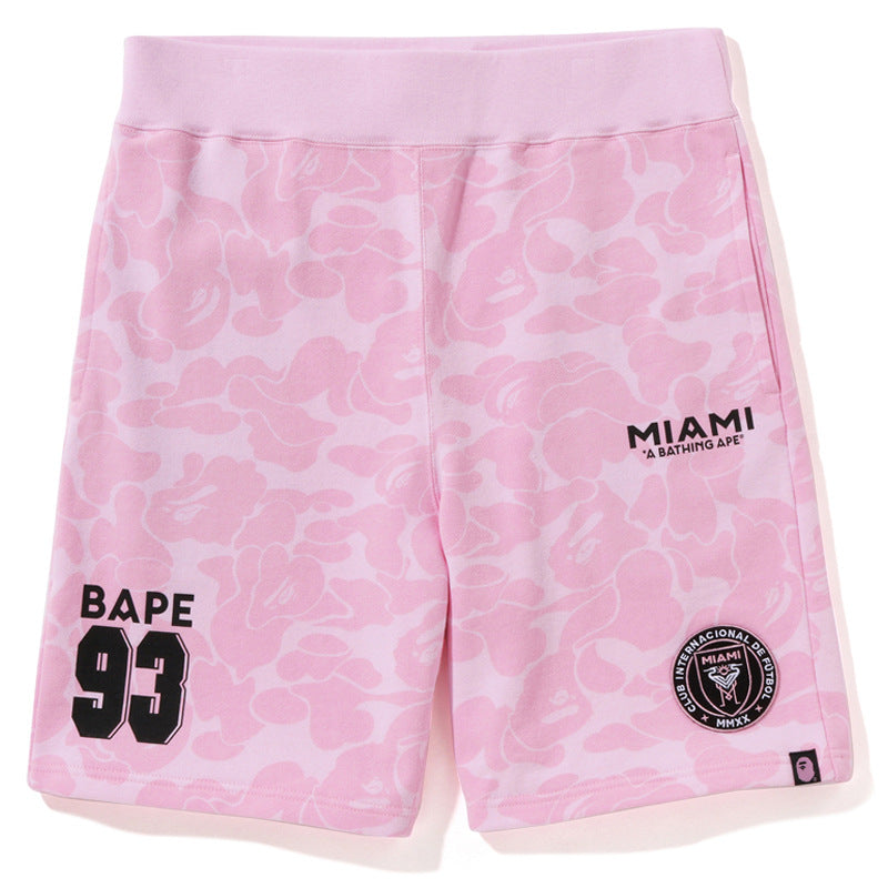 BAPE Shark Camo Print Streetwear Casual Shorts Unisex