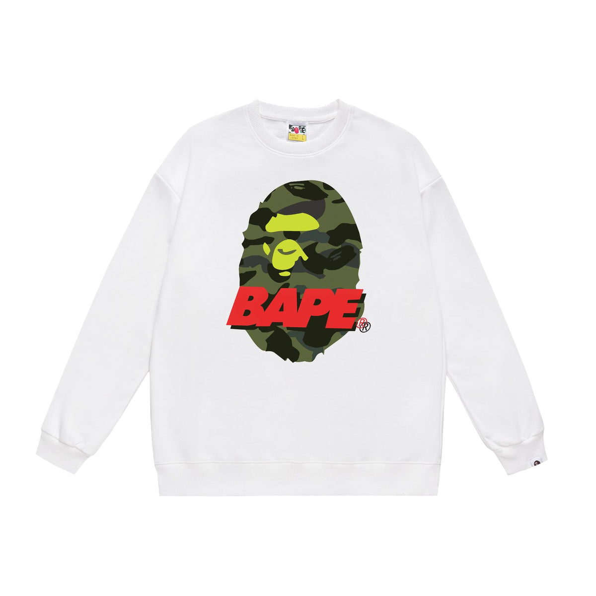BAPE Crewneck Sweatshirt Ape Head Multi Graphic Street Pullover