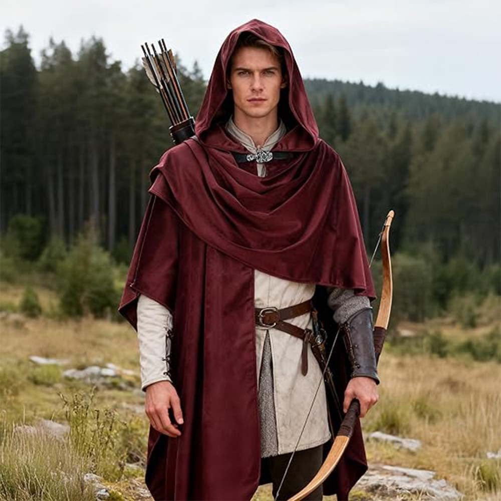 Halloween Medieval Hooded Shawl Cloak Dark Ranger Cosplay Cape
