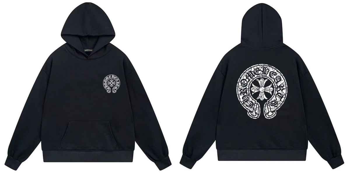 Chrome Hearts Cross Horseshoe Hoodie Vintage Goth Streetwear Pullover