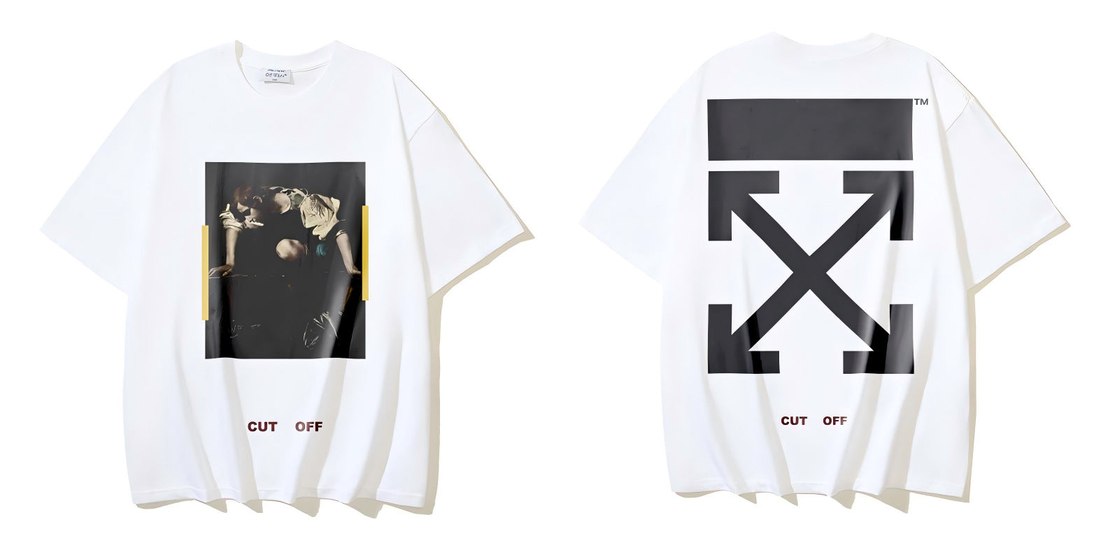 Figure Arrow Graphic Print Streetwear Crew Neck Short Sleeve T Shirt
