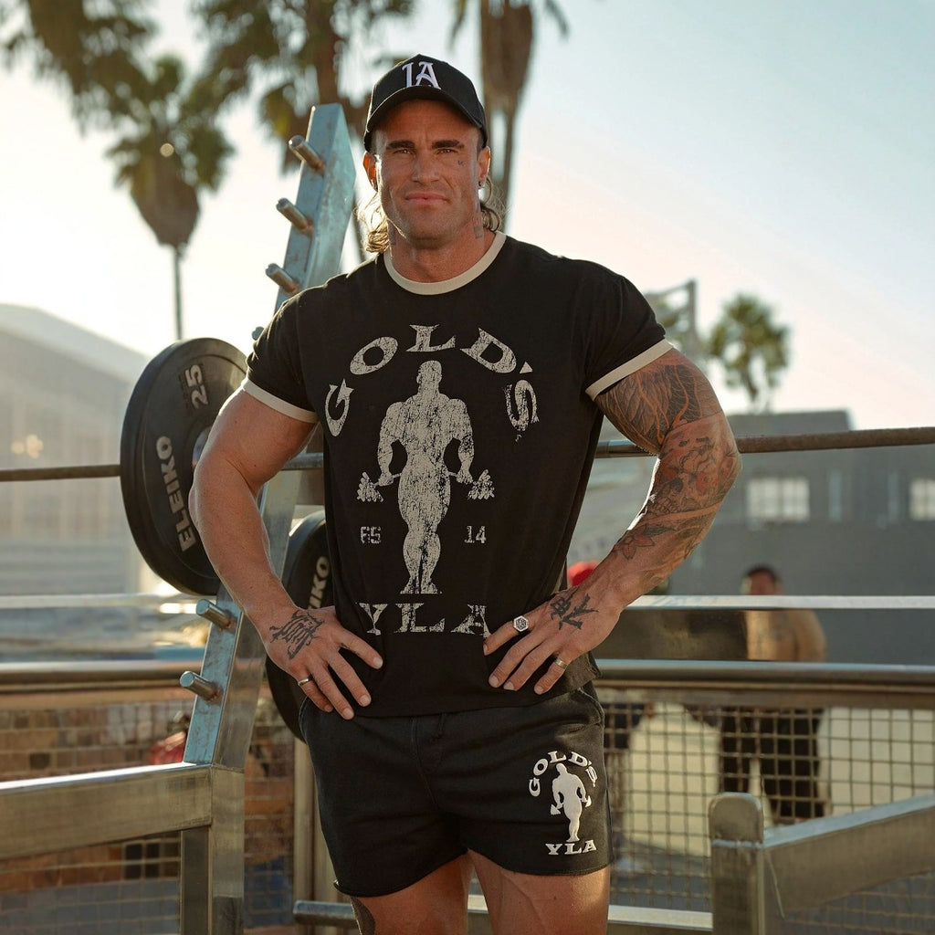 YOUNGLA 4009 Golds Gym Ringer Tees