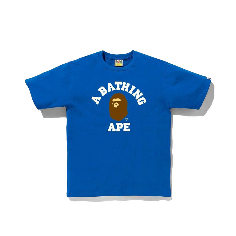 BAPE Camo Shark Ape Head Print Crew Neck Short Sleeve T‑Shirt Unisex