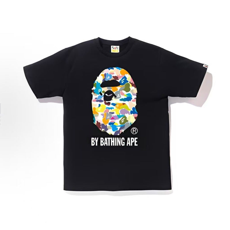 BAPE Ape Head Shark Print Loose Casual Unisex Short Sleeve T-Shirt
