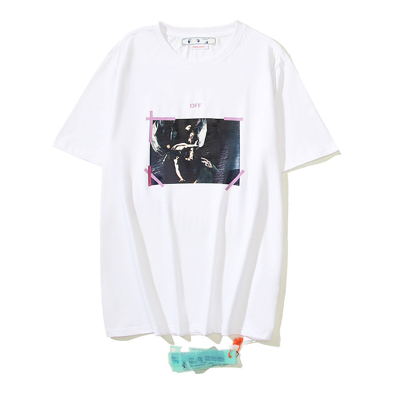 Off White Arrow Graphic Print Short Sleeve Tee Streetwear Unisex