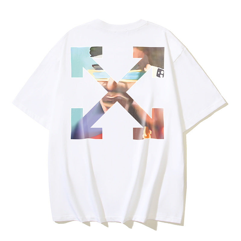 Off‑White Multi‑Sketch Arrow Graphic Oversized Tee Streetwear Unisex