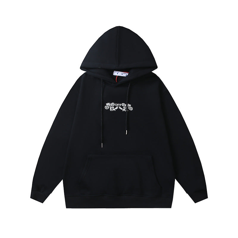 Off-White Arrow Graphic Print Hoodie Streetwear Unisex