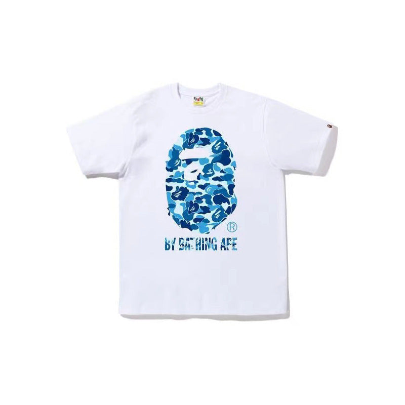 Bape Ape Head Shark Multi‑Print Oversized Tee Streetwear Unisex
