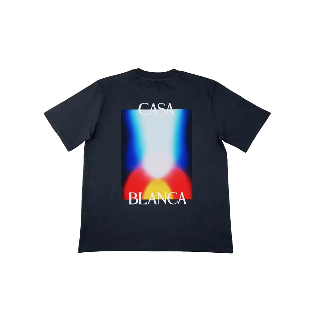 Casablanca Art Graphic Print Loose Unisex Short Sleeve T-Shirt