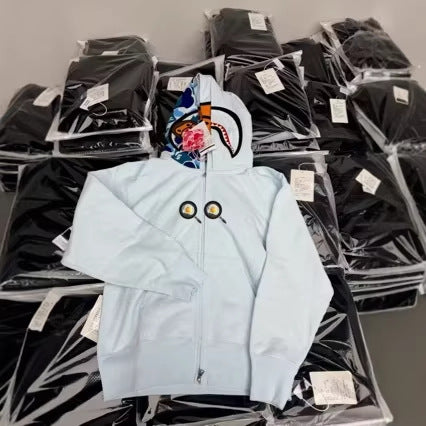BAPE X Milo Double Hood Ape Head Camo Cotton Zip Hoodie