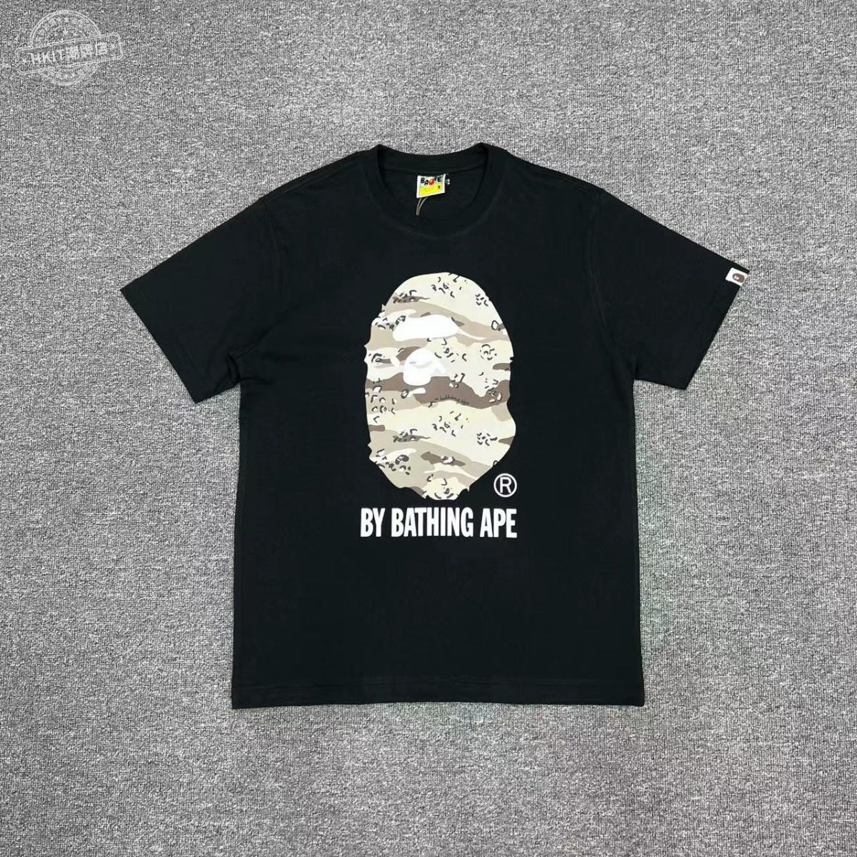 Bape Shark Camo Zip Graphic Oversized Tee Streetwear Unisex