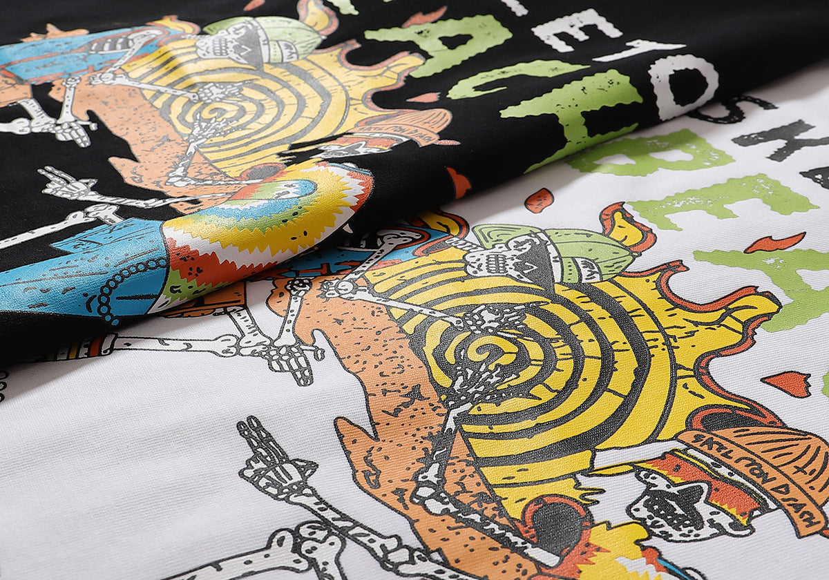 Gallery Dept Tie Dye Washed Graffiti Print Crew Neck T‑Shirt Unisex