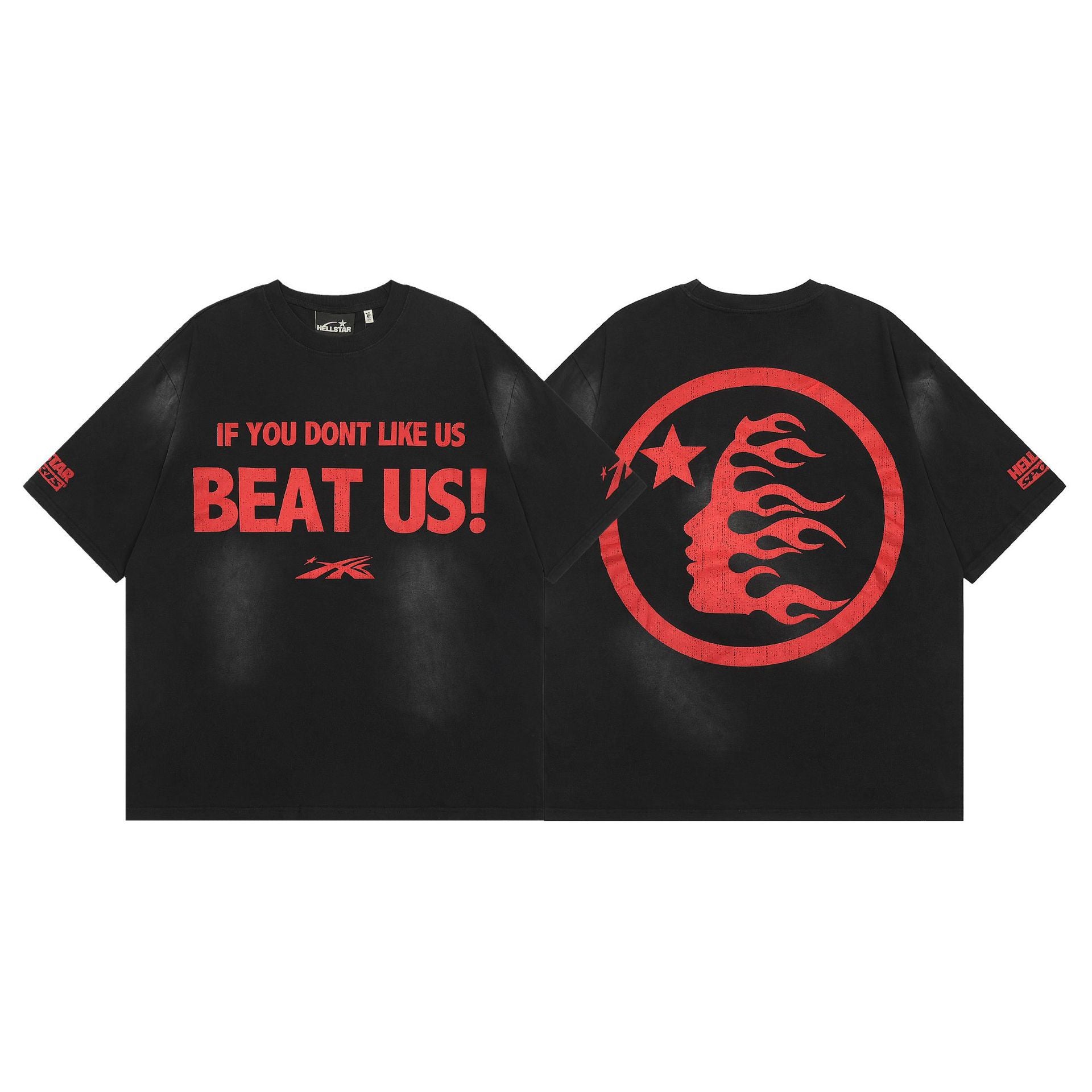Hellstar Multi‑Graphic Print Crew Neck Short Sleeve Tee Unisex