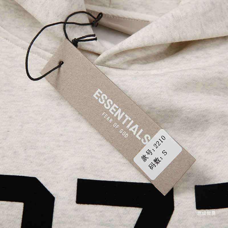 Fear of God ESSENTIALS 1977 Flocked Number Print Hoodie sweatpants